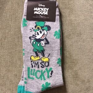 Disney Mickey Mouse Gray and Teal Socks
